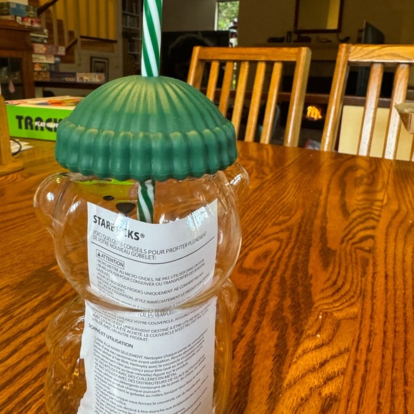 Starbucks Bear Jar with Green Lid - Picture 3 of 5